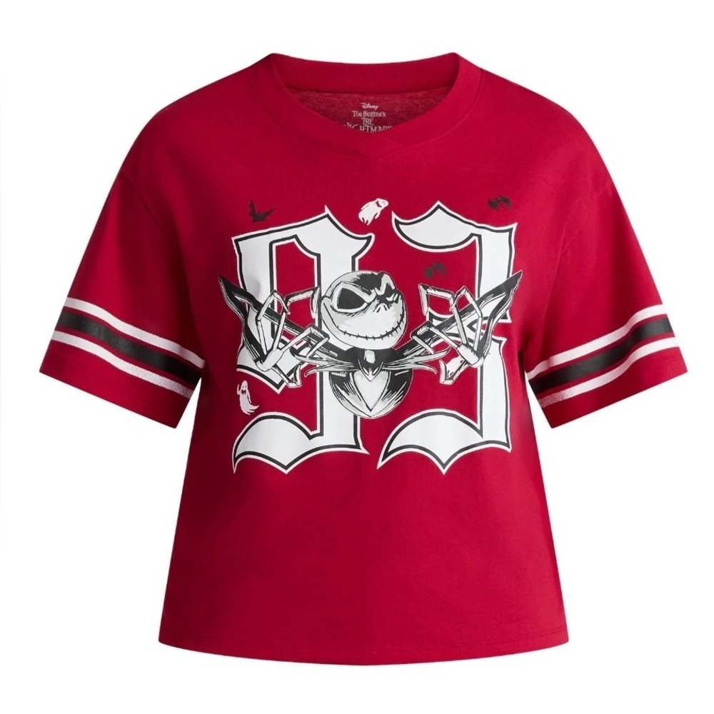 Nightmare Before Christmas Women's Graphic Jersey Tee with Short Sleeves